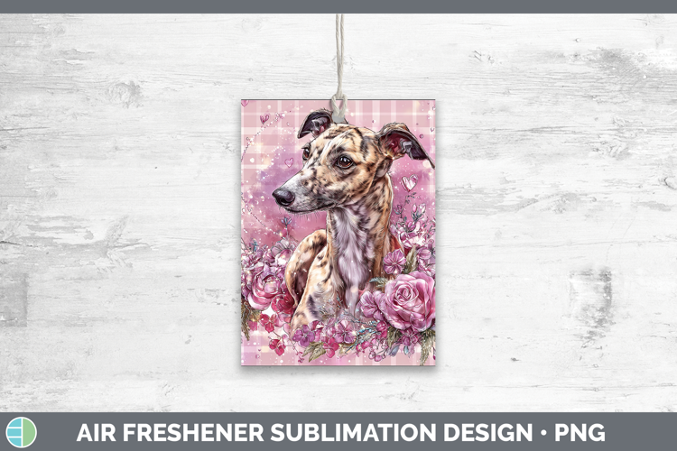Greyhound Dogs 01 Checker Valentine Air Freshener Sublimatio