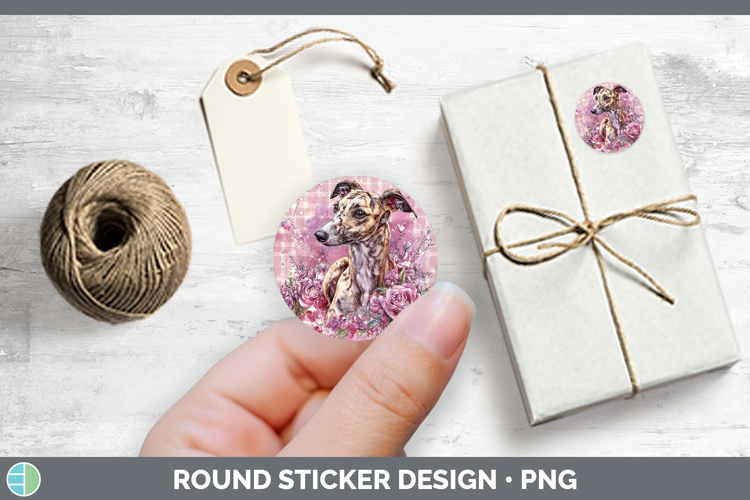 Greyhound Dogs 01 Checker Valentine Stickers Design