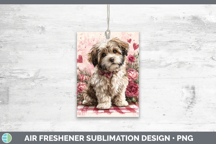 Lhasa Apso Dogs 01 Checker Valentine Air Freshener Sublimati