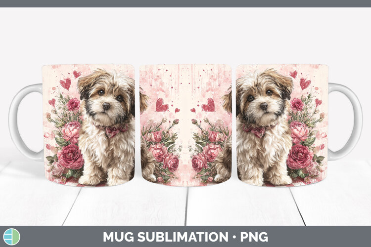 GorgeousDogs 01 Checker Valentine Mug Wrap design.