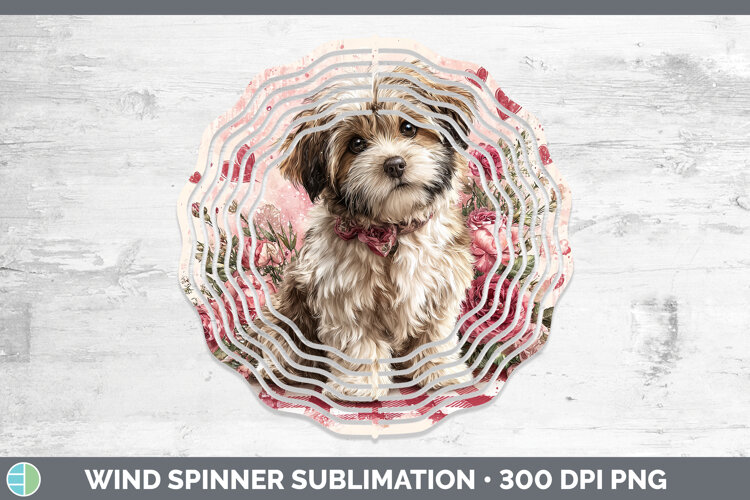 GorgeousDogs 01 Checker Valentine Wind Spinner design.