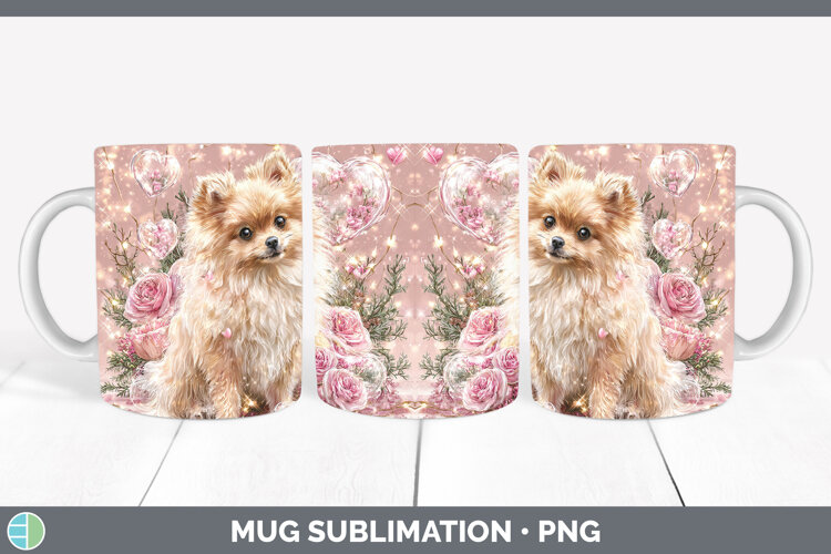 GorgeousDogs 01 Checker Valentine Mug Wrap design.