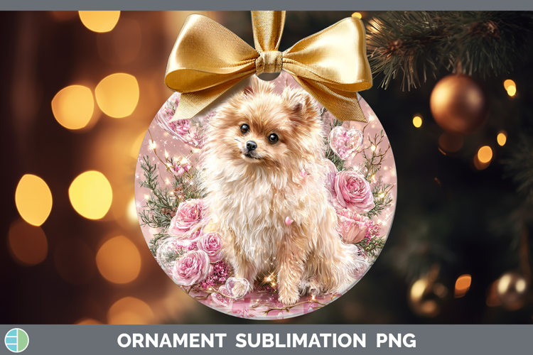 Pomeranian Dogs 01 Checker Valentine Ornament Sublimation De