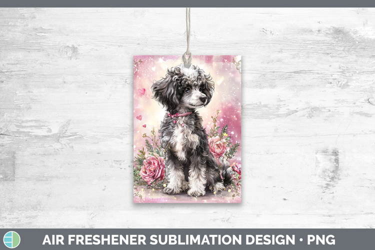 Poodle Dogs 01 Checker Valentine Air Freshener Sublimation D