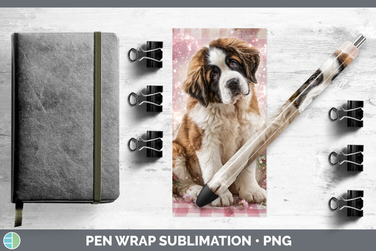 GorgeousDogs 01 Checker Valentine Pen Wrap design.