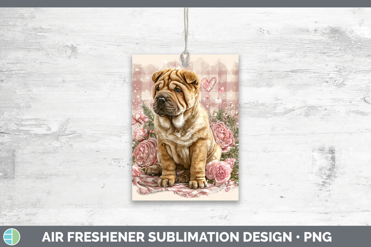 Shar Pei Dogs 01 Checker Valentine Air Freshener Sublimation