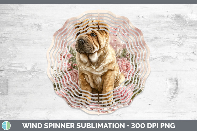 GorgeousDogs 01 Checker Valentine Wind Spinner design.