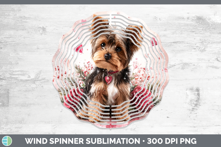 Yorkshire Terrier Dogs 01 Checker Valentine Wind Spinner Sub