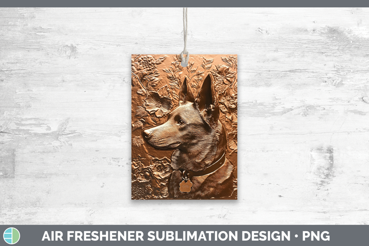 Dogs 01 Copper Relief Australian Kelpie Air Freshener Sublim