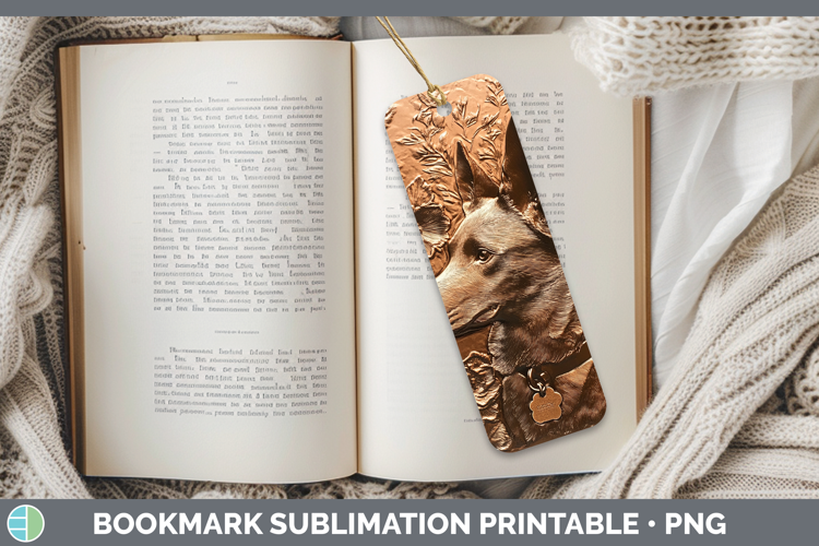 Dogs 01 Copper Relief Australian Kelpie Bookmark Sublimation