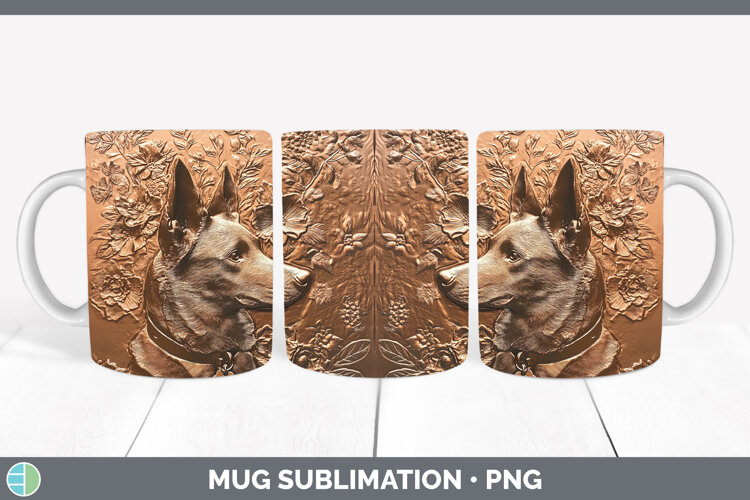 GorgeousDogs 01 Copper Relief Mug Wrap design.