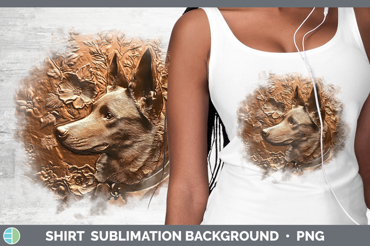Dogs 01 Copper Relief Australian Kelpie Shirt Sublimation Su
