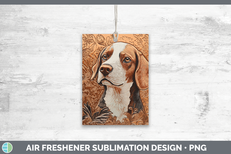 Dogs 01 Copper Relief Beagle Air Freshener Sublimation Car F