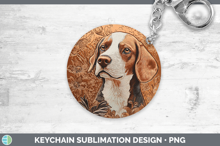 GorgeousDogs 01 Copper Relief Keychain design.