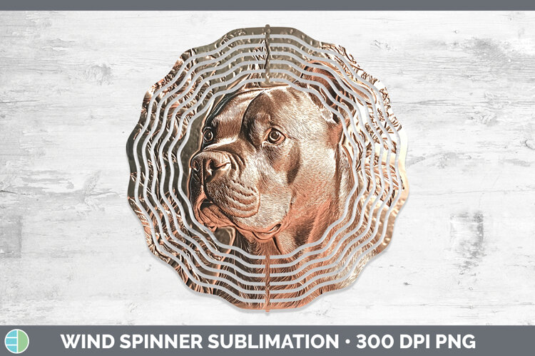 GorgeousDogs 01 Copper Relief Wind Spinner design.