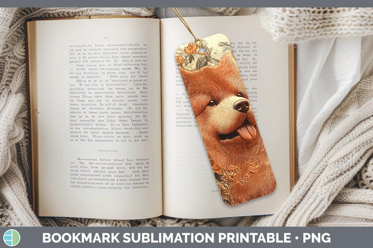 GorgeousDogs 01 Copper Relief Bookmark design.