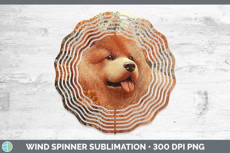 GorgeousDogs 01 Copper Relief Wind Spinner design.