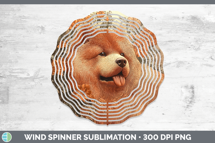 Dogs 01 Copper Relief Chow Chow Wind Spinner Sublimation Spi