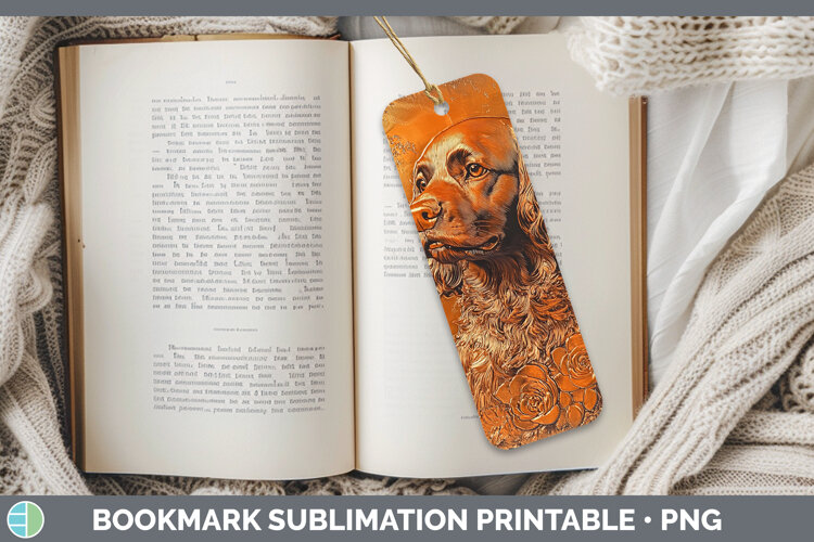 GorgeousDogs 01 Copper Relief Bookmark design.