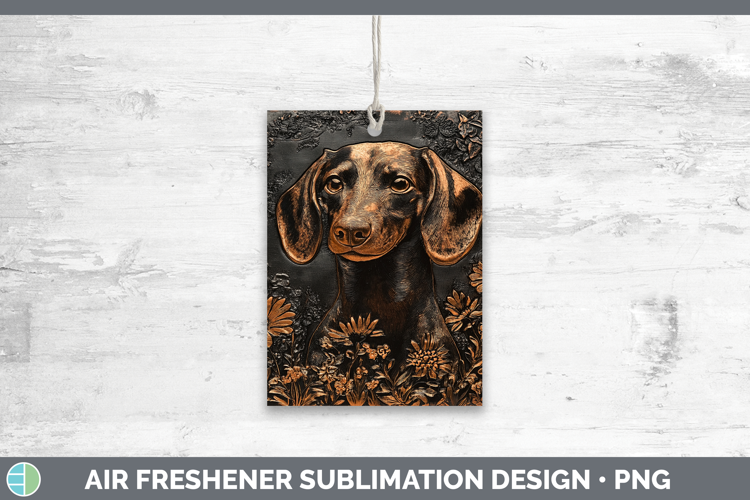 Dogs 01 Copper Relief Dachshund Air Freshener Sublimation Ca
