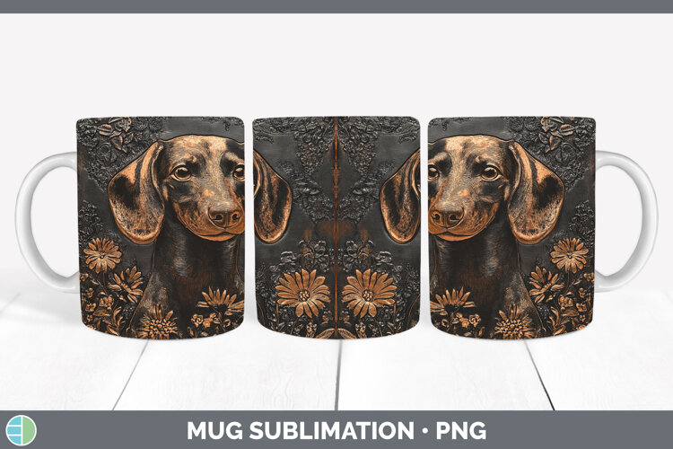 GorgeousDogs 01 Copper Relief Mug Wrap design.