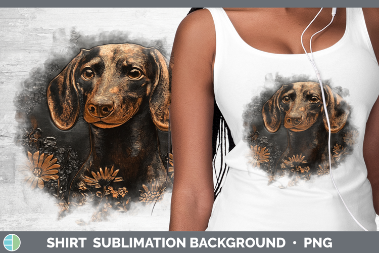 Dogs 01 Copper Relief Dachshund Shirt Sublimation Sublimatio