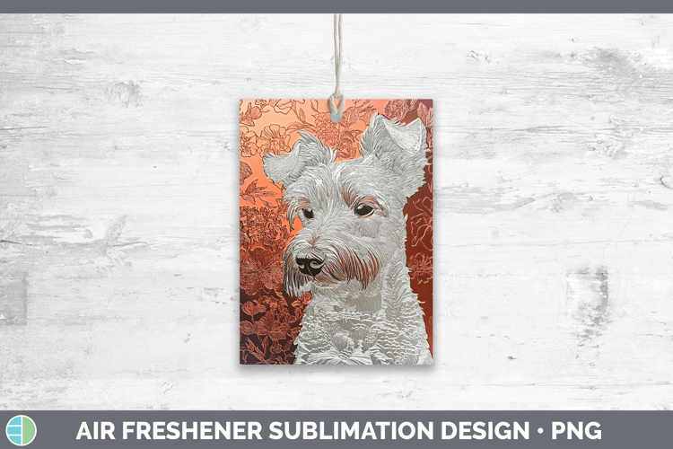 Dogs 01 Copper Relief Fox Terrier Air Freshener Sublimation