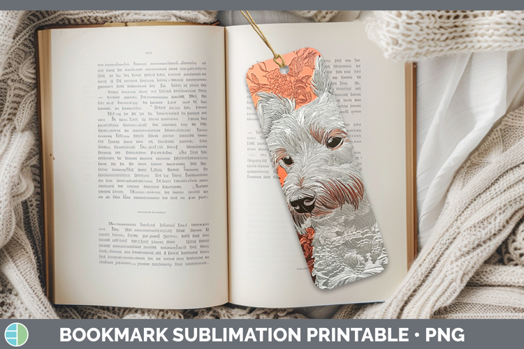 Dogs 01 Copper Relief Fox Terrier Bookmark Sublimation Print