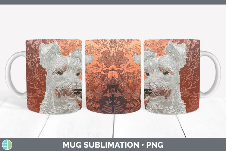 GorgeousDogs 01 Copper Relief Mug Wrap design.