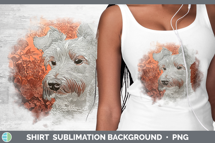 Dogs 01 Copper Relief Fox Terrier Shirt Sublimation Sublimat