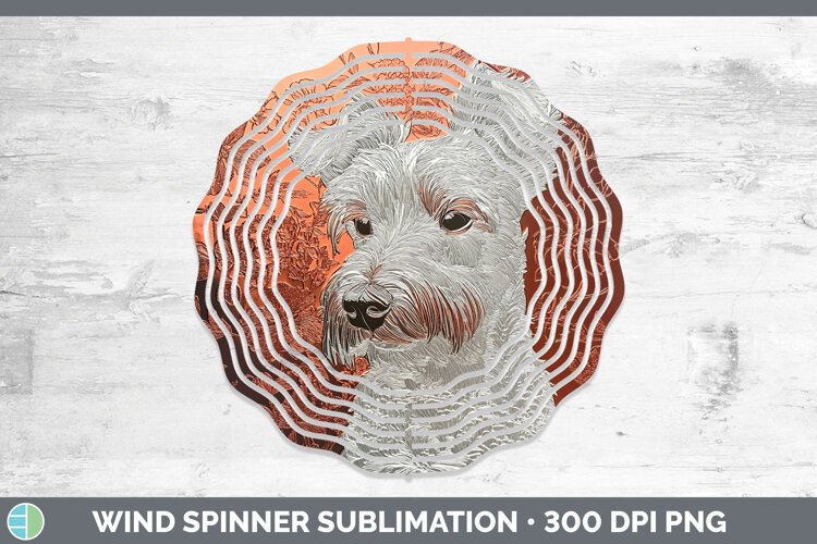 GorgeousDogs 01 Copper Relief Wind Spinner design.