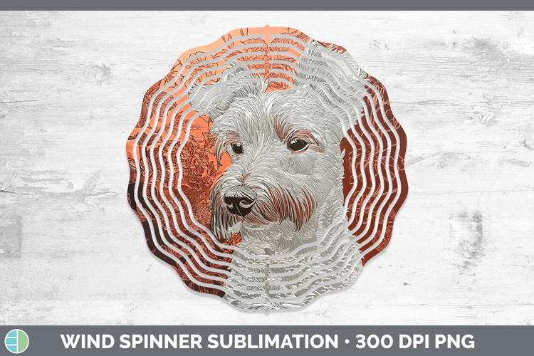 Dogs 01 Copper Relief Fox Terrier Wind Spinner Sublimation S