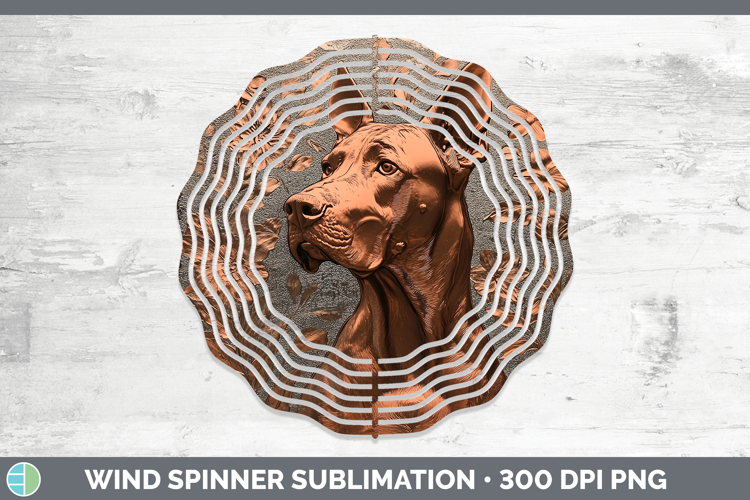 Dogs 01 Copper Relief Great Dane Wind Spinner Sublimation Sp