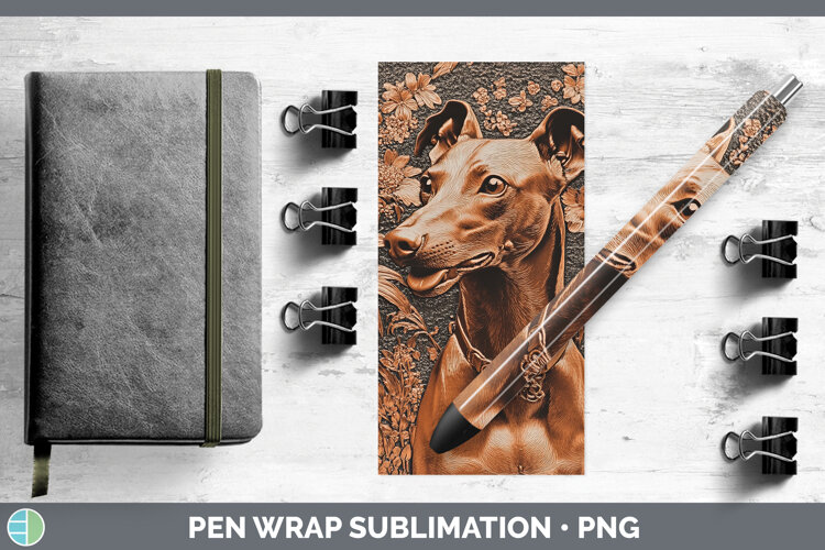 GorgeousDogs 01 Copper Relief Pen Wrap design.