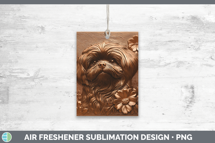 Dogs 01 Copper Relief Lhasa Apso Air Freshener Sublimation C