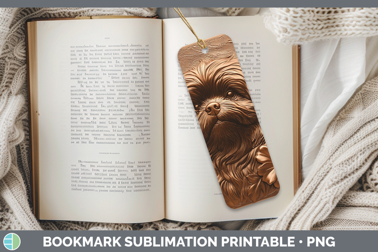 Dogs 01 Copper Relief Lhasa Apso Bookmark Sublimation Printa