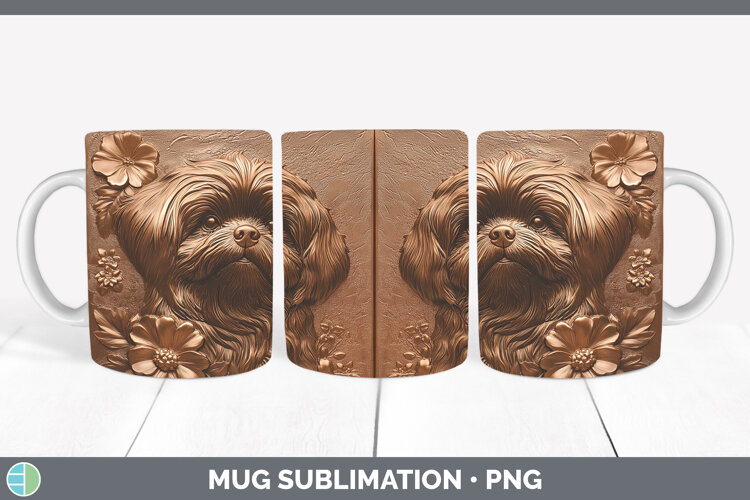 GorgeousDogs 01 Copper Relief Mug Wrap design.