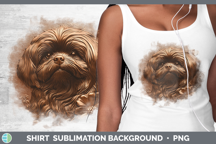 Dogs 01 Copper Relief Lhasa Apso Shirt Sublimation Sublimati