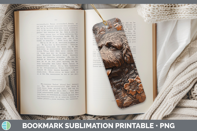 Dogs 01 Copper Relief Old English Sheepdog Bookmark Sublimat