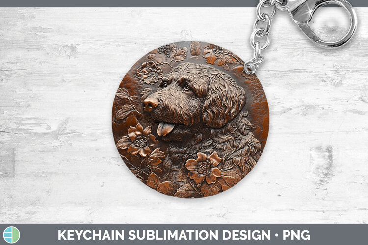 GorgeousDogs 01 Copper Relief Keychain design.
