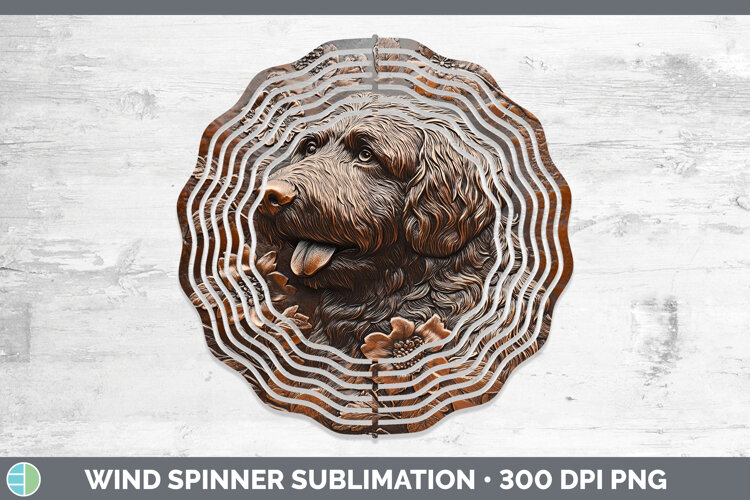 GorgeousDogs 01 Copper Relief Wind Spinner design.