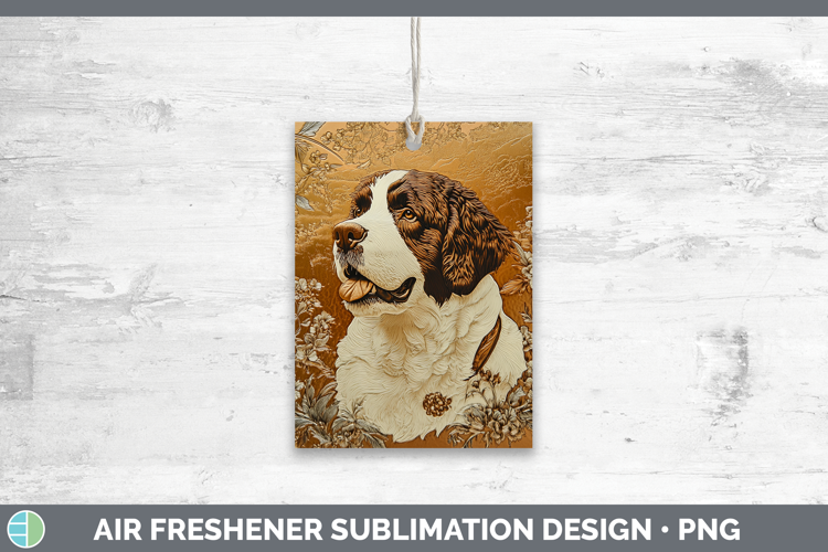 Dogs 01 Copper Relief Saint Bernard Air Freshener Sublimatio