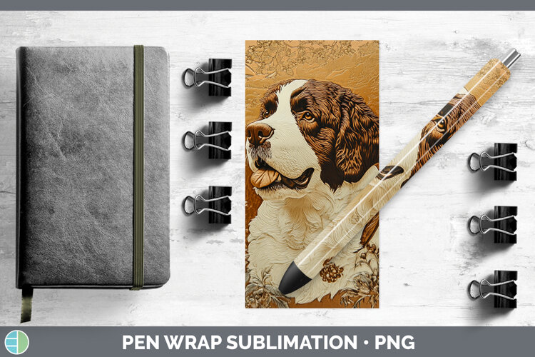 GorgeousDogs 01 Copper Relief Pen Wrap design.