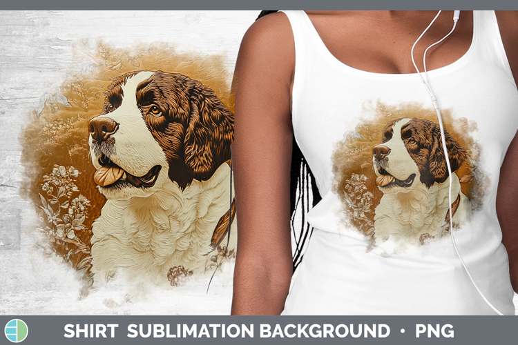 Dogs 01 Copper Relief Saint Bernard Shirt Sublimation Sublim