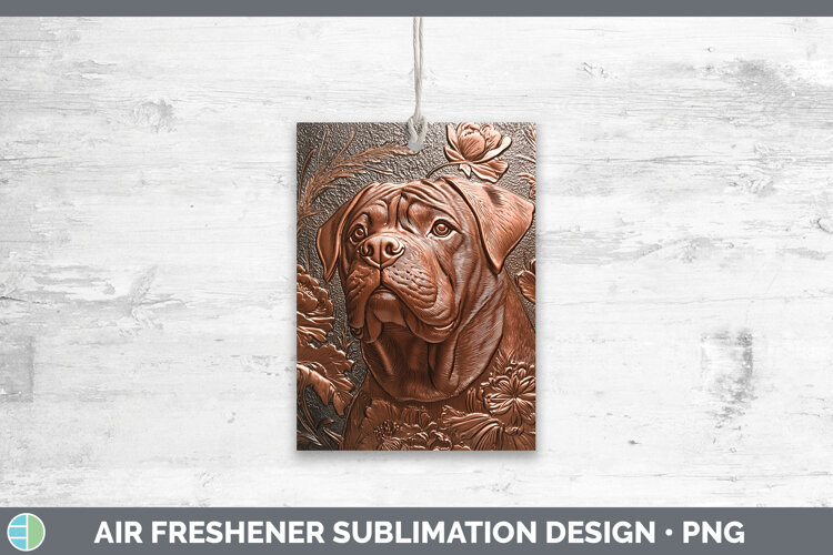 GorgeousDogs 01 Copper Relief Air Freshener design.