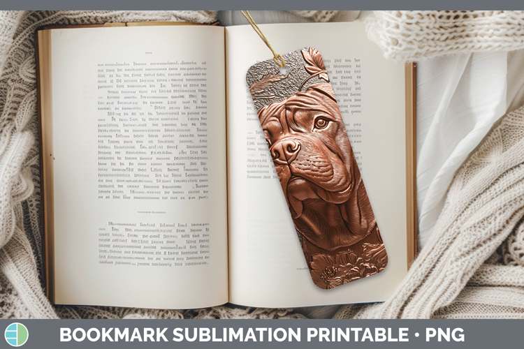 Dogs 01 Copper Relief Shar Pei Bookmark Sublimation Printabl
