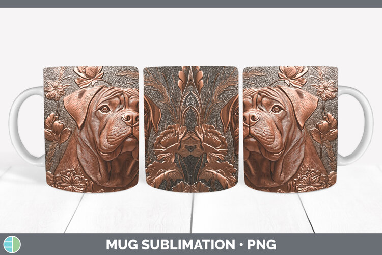 GorgeousDogs 01 Copper Relief Mug Wrap design.