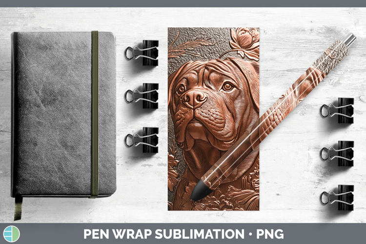 Dogs 01 Copper Relief Shar Pei Pen Wrap Sublimation Pen Desi