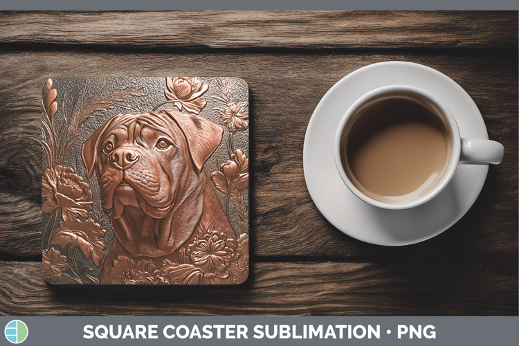 Dogs 01 Copper Relief Shar Pei Square Coaster Sublimation Co