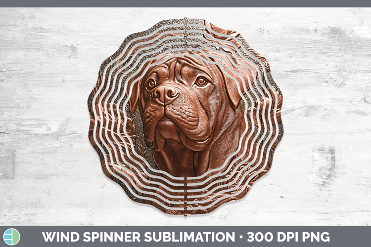 Dogs 01 Copper Relief Shar Pei Wind Spinner Sublimation Spin